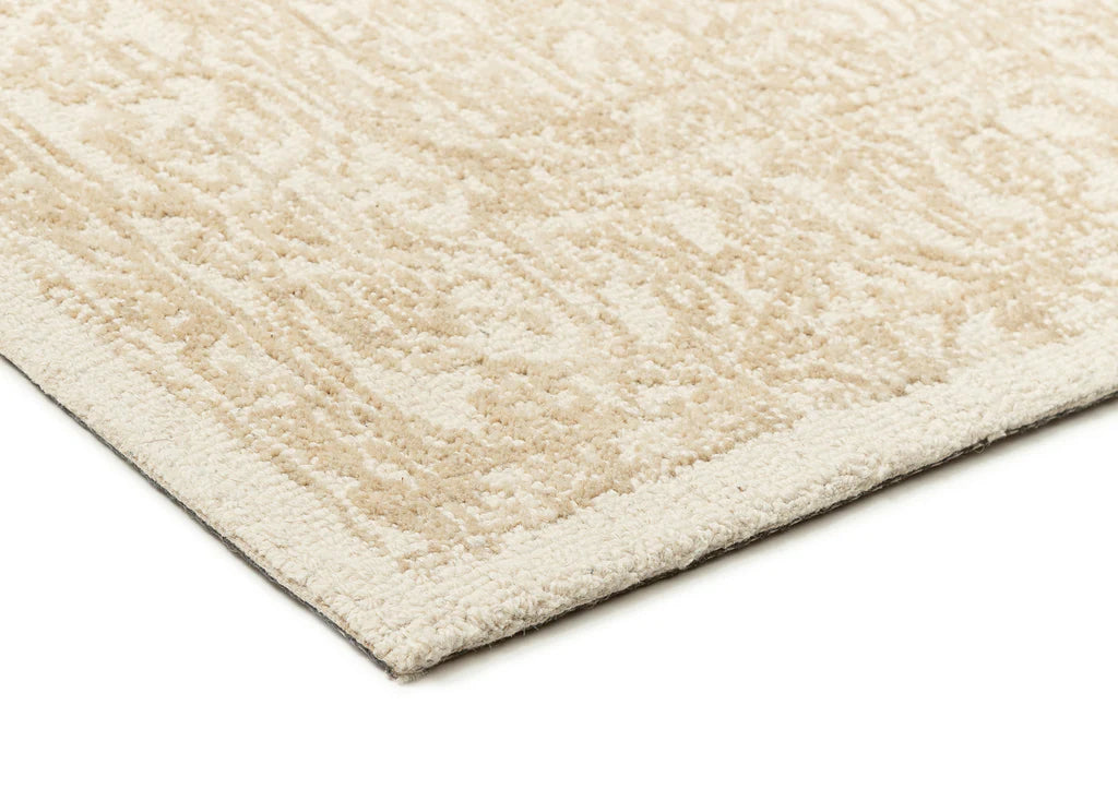 Samaira Ivory and Beige Handtufted Wool Rug